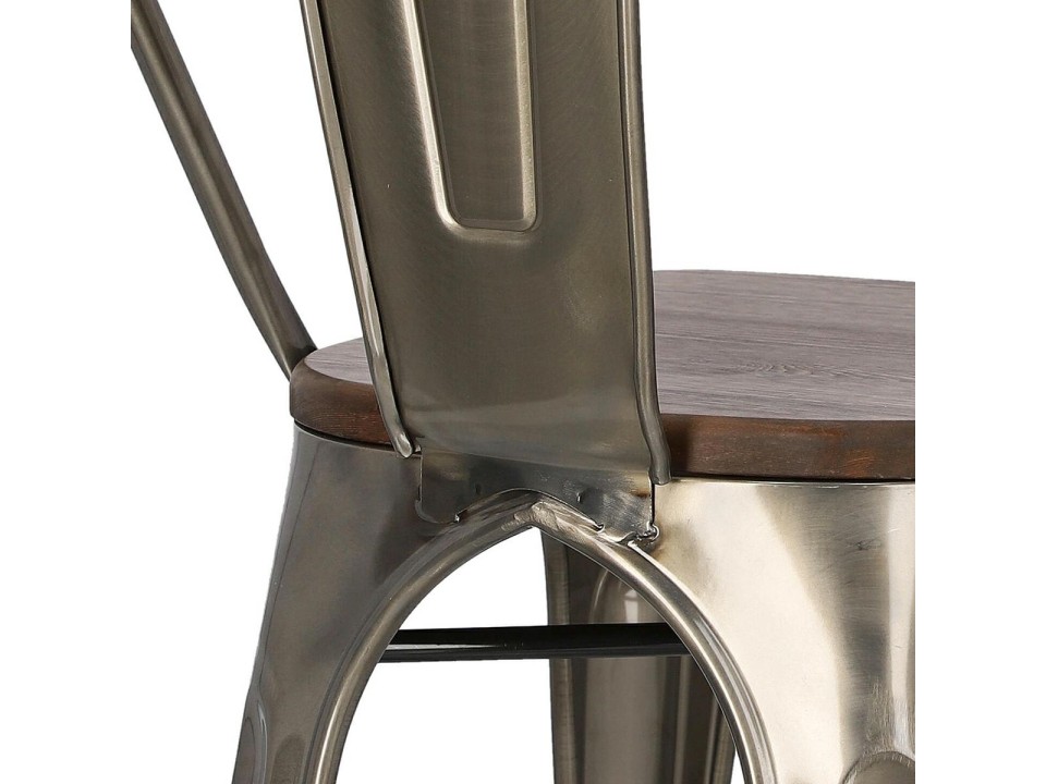 Krzesło Paris Wood metaliczne sosna orzech - d2design
